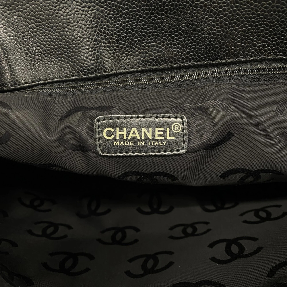 CHANEL Black Caviar Leather Tote Bag - Picture 5 of 10